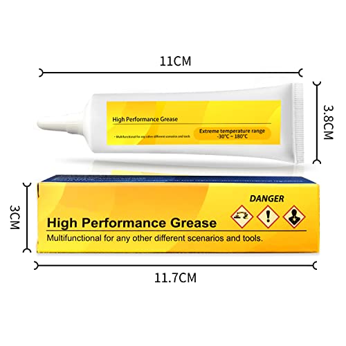 Automotive Lithium Grease Door Hinges Windows Seat Tracks Lubricant Drawer Motorcycle Metal Lube Brake Squeak Paste Multipurpose For Home Accessories Car Motorcycle Axle 20Ml #TOP6