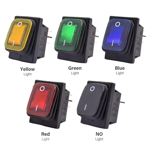 Interruptor basculante KCD4 iluminado para controlar el encendido seguro 3