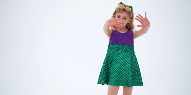Vestido de Sirena para Niñas con Vincha miniatura 7