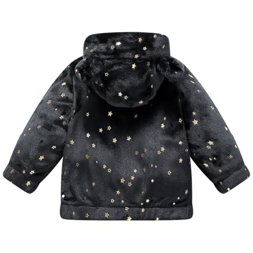 Image of Baby Girl Winter Fleece Coat Toddler Boy Jacket Infant With Hood Warm Outerwear