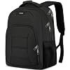Black Laptop Backpack for Men Women, School Backpacks for Teen Boys and Girls, Lightweight Backpack Personal Item Bag, 15.6 Inch Water Resistant College Bookbag, Computer Bag Gift for Men & Women
