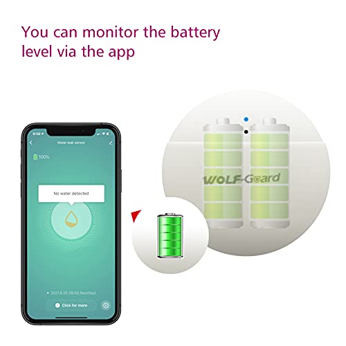 Wolf Guard SR-W04 Smart Wi-Fi Water Leak Detector, Avoid Water Leaks and Damage the Floor - Image 4