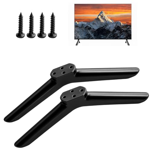 Standfuß Fernseher, Universal Tv-Standfüße, 2 Stück TV-Füße mit 4 Schrauben, Kompatibel mit 32 Zoll Fernsehern, Einfache Montage, Stabile Halterung(19 x 5 cm)