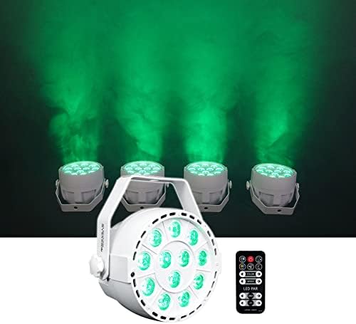 Rockville RockPAR TRI LED RGB Compact Par Can Pro DJ DMX Wash Light+Remote White