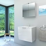 AcquaVapore by Sandra Jentho Badmöbel Set Gently 1 V1 Weiß MDF Waschtisch 60cm Nein ohne LED-Beleuchtung