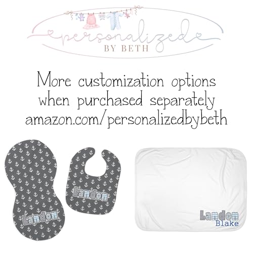 New Baby Boy's Printed Nautical Anchor Personalized Infant Footed Sleeper Coming Home Outfit4