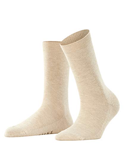 FALKE Damen Socken Family - 94% Baumwolle, 1 Paar, Beige (Sand Melange 4659), Größe: 39-42