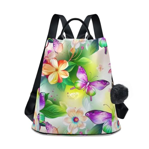 Sac à dos femme fermeture éclair au dos anti-pickpocket à motifs pastel
