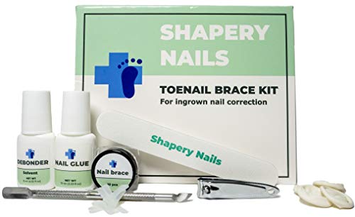 All you need - ingrown toenail removal home treatment kit by Shapery Nails. 10 Toenail braces, nail clippers to outgrow and lift ingrown nails. Pedicure tools for quick nail curvature correction.