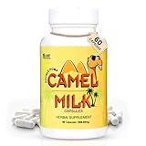 Camel Milk Capsules | Herbal Supplement | Pure Camel Milk Powder 908.05mg, Calcium Carbonate, Vitamin C, Vitamin B1, Vitamin B2 | 60 Capsules
