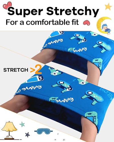 Image of DAUGHTER QUEEN Boys Pajamas 4 Pieces Long Set 100% Cotton Sleepwear Size 18 Months-12 Years