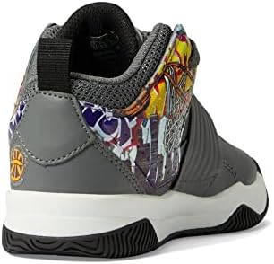 Skechers Kids Boy's Powershot-Skech-Hops Sneaker, Charcoal/Multi, 5 Big Kid | Image 4