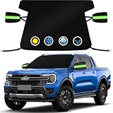 Car Windshield Cover for Ice and Snow, 600D Oxford Fabric Windshield Snow Cover Heavy Duty, Magnetic Car Anti-Snow Cover, Winter Frost Hail Protector for Most Sedan Truck SUV Van MPV (70 x 50 Inch)