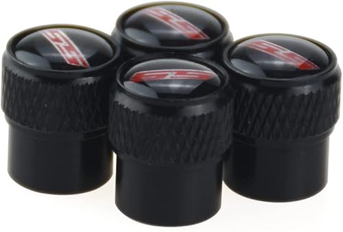 Miniatura 4 de 4 tapones de válvula de neumático de aluminio con logotipo de Camaro SS para automóviles, SUV, bicicletas, camiones, motocicletas (negro)