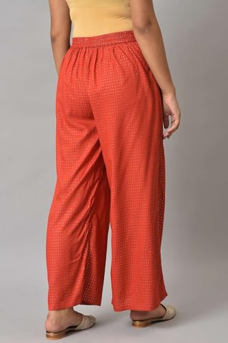 Image of W for Woman Geometric Printed Rayon Straight Kurta and Parallel Pant Set