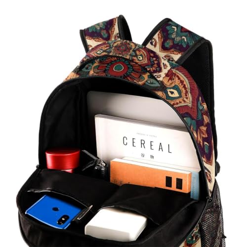 Mochila escolar étnica abstracta de 40cm unisex multicolor 4
