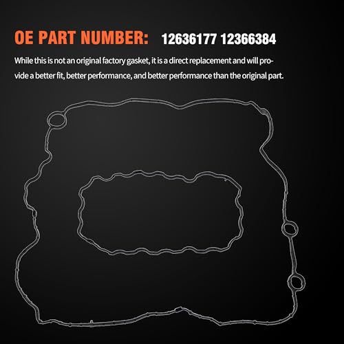 Image of HiSport Engine Valve Cover Gasket - Compatible with Buick Encore Compatible with Chevy Cruze Equinox Malibu Trax Volt Compatible with GMC Terrain 1.4L 1.5L 2016-2022 - Replace 12636177