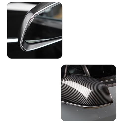 Couvercle de rétroviseur latéral Tesla Model 3 style carbone finition luxe