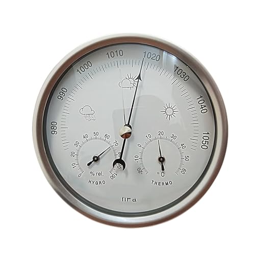 Manomètre de pression atmosphérique baromètre pêche extérieur argent 132mm