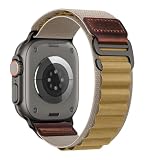 Nylon Leather Band Compatible with Apple Watch Ultra 3 2 1 49mm