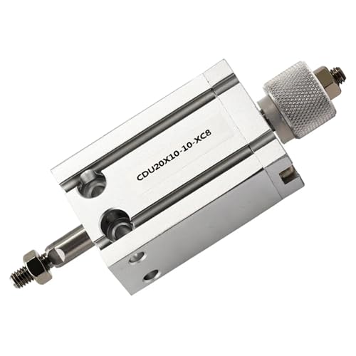 Cylindre pneumatique CDU20 anti-vibration à course réglable pour un stop précis de convoyeur
