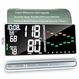 Accurate Blood Pressure Monitors New 2023,Smart AVG BP Curve & Largest LED Display,Adjustable Blood
