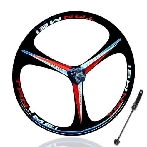 ZCXBHD 26" ܂肽ݎ]ԗp }OlVE BMX zC[Zbg 3{X|[N s[X\ ]ԃfBXNu[LΉ 100/135mm nu 6-9[^[(Black-Red,Rear)