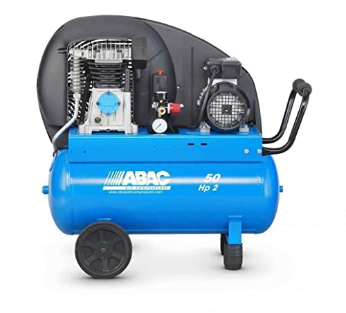 ABAC - Compressore d'aria a cinghia da 50 litri, 2 HP, 10 bar, 8,9 CFM PRO A29B, 50 CM2