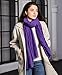 MissShorthair Women Solid Color Scarf Long Lightweight Scarf for Women Large Sheer Wrap Shawl, Dark Purple