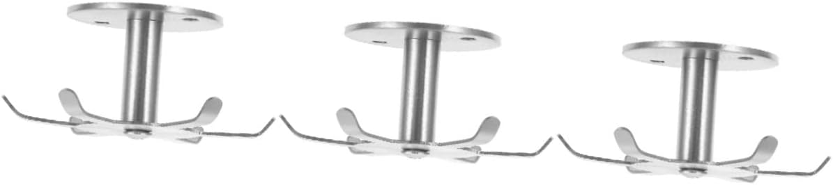 Garneck 3pcs Rotatable Hooks Kitchen Rotating Hooks Steel Utensils Holder Under Shelf Storage