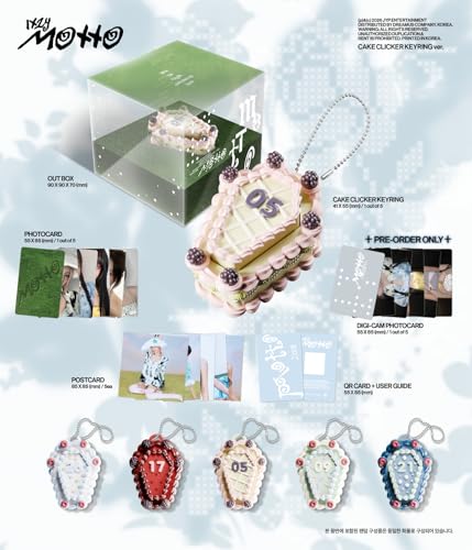 ITZY Motto album porte-clés Cake Clicker à suspendre à votre sac - 4