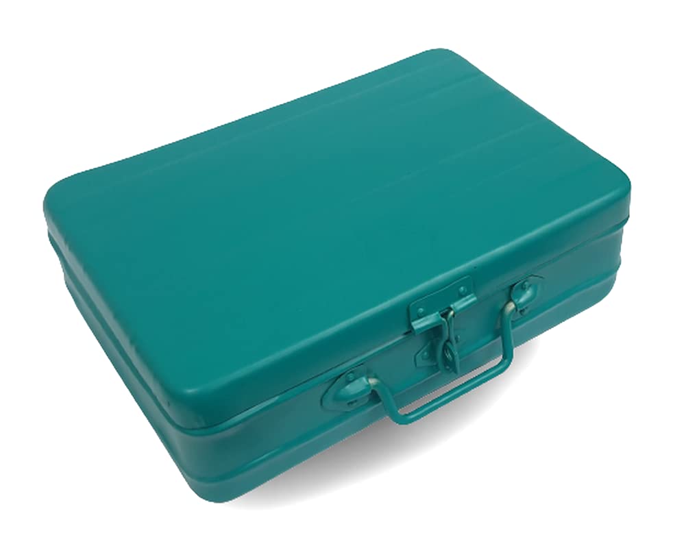 JAYCO Aluminum Storage Box/Treasure Chest/Currency Money Box - 12" Medium Size (30 cm x 21 cm x 10 cm, Green)