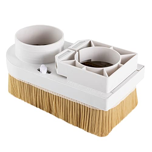 80mm/3.15" Spindle Dust Shoe Boot Cover Collector with Double Straight Slots Design for C-N-C Router Engraving Milling Machine Woodworking Machines