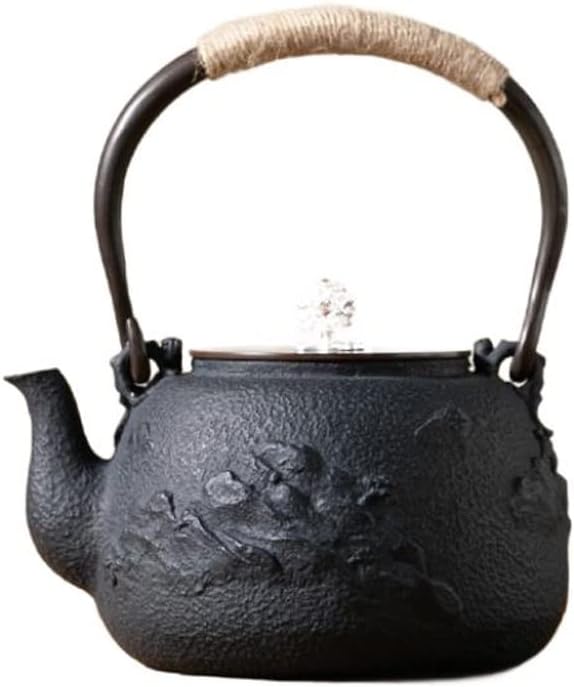 PUFAHAU Cast Iron Teapot, Pot for Boiling Water, Lifting Bar, Pot for