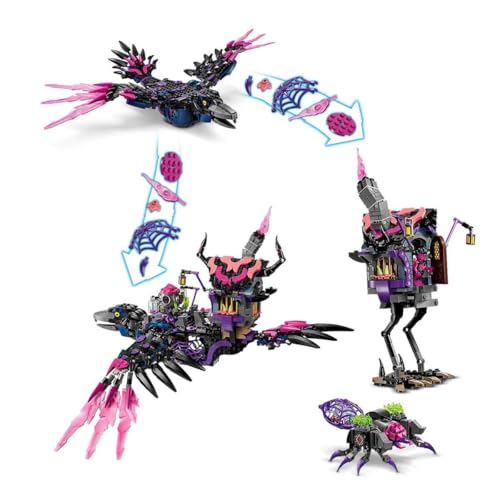 Image of LEGO DREAMZzz Midnight Crow of the Witch Never with Animals and Toy House Convertible to Spider and Bird Figure, Gift for Boys and Girls 9 Years and Older, Fantasy Creative Play 71478