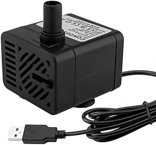 USB Mini Submersible Water Pump (DC 5V 1-3W 200L/H) Adjustable Ultra Quiet Small Water Pump for Pet Fountain, Aquarium Fish Tank, Pond, Hydroponics, Indoor or Outdoor