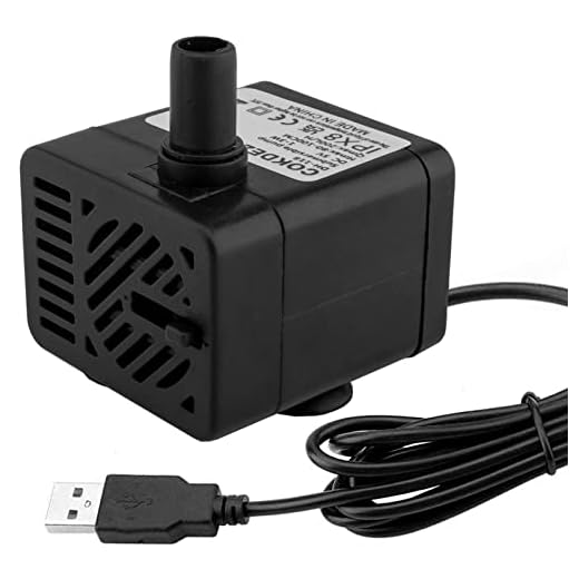 Mini bomba de agua sumergible USB (CC 5 V 1 – 3 W 200 L/H) ajustable, ultra silenciosa, pequeña bomba para fuente de mascotas, pecera de acuario, estanque, hidropónico, interior o exterior