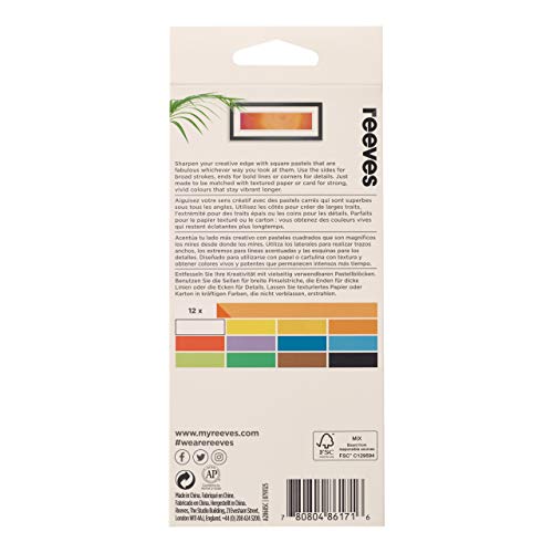 Pastel Seco 12 Cores, Reeves, Multicor