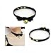 Adjustable Gothic Black Bowknot Leather Collar Lolita Golden Bell Choker Necklace Cat Anime Maid Cosplay