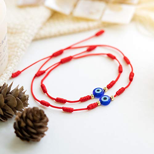 PPJew 7 Knots Evil Eye Bracelet Kabbalah Red String Bracelets Mommy and Me Bracelet Set Protection Amulet for Boys & Girls Daughter Mother Women Family - Image 4