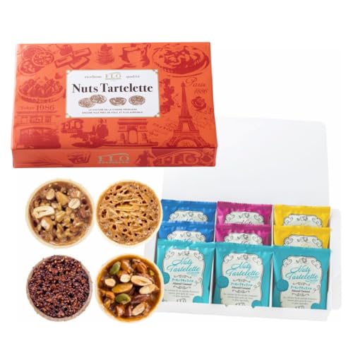 FLO PRESTIGE（フロプレステージュ） 4種のタルトレットギフト（Sボックス 9個入り）【手提げ袋付き】_ナッツ 焼き菓子 洋菓子 ギフト プレゼント 内祝い 個包装 手土産 ご挨拶 お礼 お返しのサムネイル