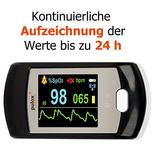 Pulsoximeter PULOX PO-300 mit Farbdisplay und Alarm, inkl. Software für Langzeitaufnahme