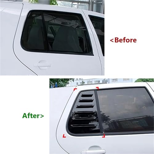 Kits de carrocería para Golf 4 MK4: rejilla de ventana trasera triangular negro brillante 3