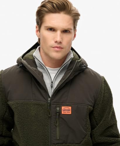Blouson à capuche en peau lainée Superdry Expedition Hybrid - vue 4
