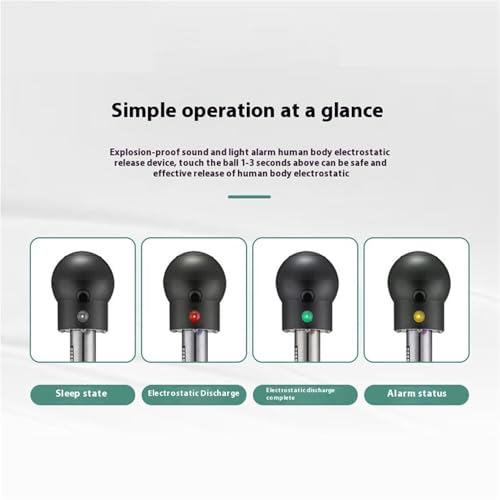 Éliminateur d'électricité statique pour le corps humain en acier robuste