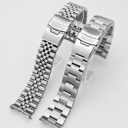 Brazalete metálico de extremo curvo con repuesto de 22mm para reloj deportivo Seiko SKX007 7