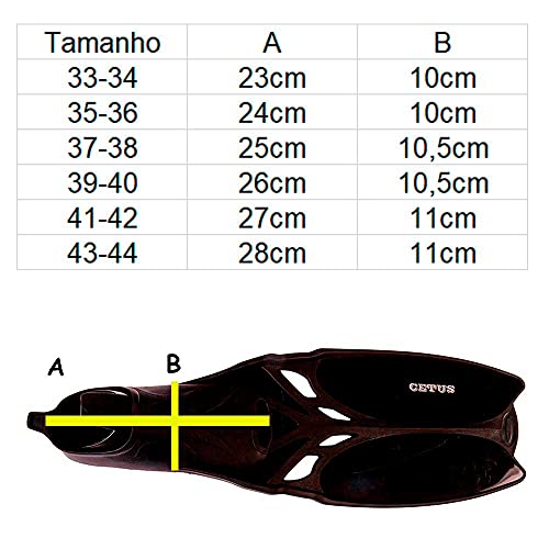 Kit de Mergulho Máscara+respirador+nadadeira Cetus Shark Fun Black - 41-42