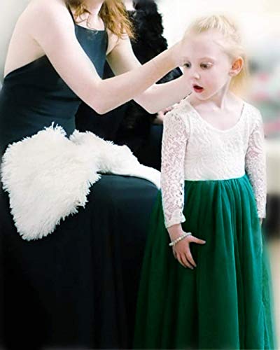 Image of Topmaker Flower Girl Dress for Toddler Baby Girls,Lace Tulle Dress for Wedding,Birthday Party,Photoshoot,Special Occasion
