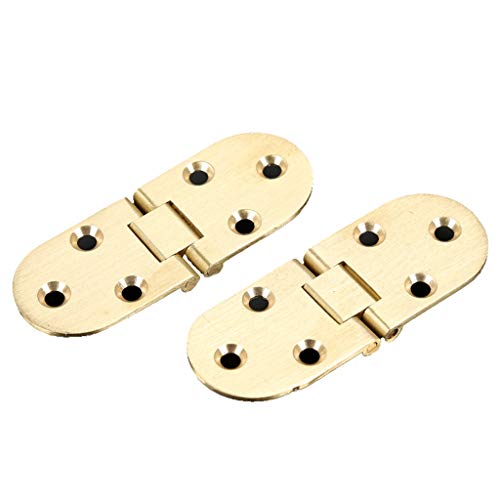 Preisvergleich Produktbild LEZDPP Tischscharnier / Klapptischzubehör / Rundtischscharnier / Tischkombination / Klappenscharnier / Verstecktes unsichtbares Scharnierscharnier (Color : Gold, Size : 4pcs)