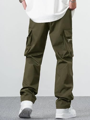 Image of DEEMOON Men's Cargo Pants Outdoor Hiking Multi-Pocket Utility Long Trousers | Men's Cargo